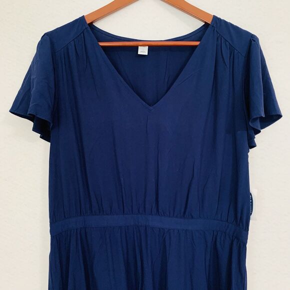 Old Navy Dress Women Size Large Navy Pullover Elastic Waist Office Casual NWT - Picture 8 of 14